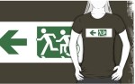 Accessible Exit Sign Project Wheelchair Wheelie Running Man Symbol Means of Egress Icon Disability Emergency Evacuation Fire Safety Adult T-shirt&nbsp;141