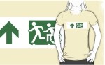 Accessible Exit Sign Project Wheelchair Wheelie Running Man Symbol Means of Egress Icon Disability Emergency Evacuation Fire Safety Adult T-shirt&nbsp;160