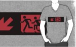 Accessible Exit Sign Project Wheelchair Wheelie Running Man Symbol Means of Egress Icon Disability Emergency Evacuation Fire Safety Adult T-shirt&nbsp;176