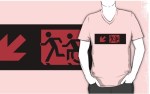 Accessible Exit Sign Project Wheelchair Wheelie Running Man Symbol Means of Egress Icon Disability Emergency Evacuation Fire Safety Adult T-shirt&nbsp;178