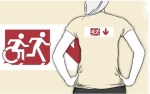 Accessible Exit Sign Project Wheelchair Wheelie Running Man Symbol Means of Egress Icon Disability Emergency Evacuation Fire Safety Adult T-shirt&nbsp;280