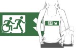 Accessible Exit Sign Project Wheelchair Wheelie Running Man Symbol Means of Egress Icon Disability Emergency Evacuation Fire Safety Adult T-shirt&nbsp;448
