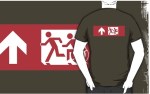 Accessible Exit Sign Project Wheelchair Wheelie Running Man Symbol Means of Egress Icon Disability Emergency Evacuation Fire Safety Adult T-shirt&nbsp;511