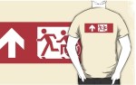 Accessible Exit Sign Project Wheelchair Wheelie Running Man Symbol Means of Egress Icon Disability Emergency Evacuation Fire Safety Adult T-shirt&nbsp;515