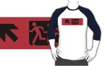 Accessible Exit Sign Project Wheelchair Wheelie Running Man Symbol Means of Egress Icon Disability Emergency Evacuation Fire Safety Adult T-shirt&nbsp;607