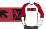 Accessible Exit Sign Project Wheelchair Wheelie Running Man Symbol Means of Egress Icon Disability Emergency Evacuation Fire Safety Adult T-shirt&nbsp;609