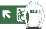 Accessible Exit Sign Project Wheelchair Wheelie Running Man Symbol Means of Egress Icon Disability Emergency Evacuation Fire Safety Adult t-shirt&nbsp;61