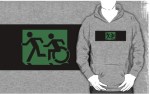 Accessible Exit Sign Project Wheelchair Wheelie Running Man Symbol Means of Egress Icon Disability Emergency Evacuation Fire Safety Adult T-shirt&nbsp;622