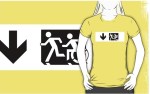 Accessible Exit Sign Project Wheelchair Wheelie Running Man Symbol Means of Egress Icon Disability Emergency Evacuation Fire Safety Adult T-shirt&nbsp;624