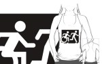 Accessible Exit Sign Project Wheelchair Wheelie Running Man Symbol Means of Egress Icon Disability Emergency Evacuation Fire Safety Adult T-shirt&nbsp;63