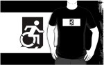 Accessible Exit Sign Project Wheelchair Wheelie Running Man Symbol Means of Egress Icon Disability Emergency Evacuation Fire Safety Adult t-shirt 63