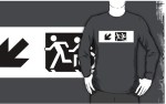Accessible Exit Sign Project Wheelchair Wheelie Running Man Symbol Means of Egress Icon Disability Emergency Evacuation Fire Safety Adult T-shirt&nbsp;636