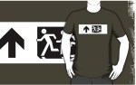 Accessible Exit Sign Project Wheelchair Wheelie Running Man Symbol Means of Egress Icon Disability Emergency Evacuation Fire Safety Adult T-shirt&nbsp;652