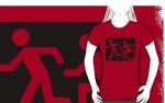 Accessible Exit Sign Project Wheelchair Wheelie Running Man Symbol Means of Egress Icon Disability Emergency Evacuation Fire Safety Adult T-shirt&nbsp;71
