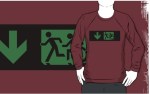 Accessible Exit Sign Project Wheelchair Wheelie Running Man Symbol Means of Egress Icon Disability Emergency Evacuation Fire Safety Adult T-shirt&nbsp;73