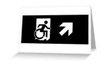 Accessible Exit Sign Project Wheelchair Wheelie Running Man Symbol Means of Egress Icon Disability Emergency Evacuation Fire Safety Greeting Card&nbsp;121