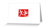 Accessible Exit Sign Project Wheelchair Wheelie Running Man Symbol Means of Egress Icon Disability Emergency Evacuation Fire Safety Greeting Card&nbsp;92