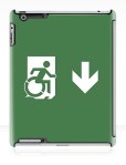 Accessible Exit Sign Project Wheelchair Wheelie Running Man Symbol Means of Egress Icon Disability Emergency Evacuation Fire Safety iPad Case&nbsp;102