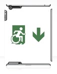 Accessible Exit Sign Project Wheelchair Wheelie Running Man Symbol Means of Egress Icon Disability Emergency Evacuation Fire Safety iPad Case&nbsp;122