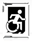 Accessible Exit Sign Project Wheelchair Wheelie Running Man Symbol Means of Egress Icon Disability Emergency Evacuation Fire Safety iPad Case 156