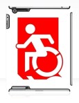 Accessible Exit Sign Project Wheelchair Wheelie Running Man Symbol Means of Egress Icon Disability Emergency Evacuation Fire Safety iPad Case&nbsp;26