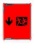Accessible Exit Sign Project Wheelchair Wheelie Running Man Symbol Means of Egress Icon Disability Emergency Evacuation Fire Safety iPad Case&nbsp;56
