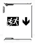 Accessible Exit Sign Project Wheelchair Wheelie Running Man Symbol Means of Egress Icon Disability Emergency Evacuation Fire Safety iPad Case&nbsp;68