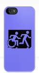 Accessible Exit Sign Project Wheelchair Wheelie Running Man Symbol Means of Egress Icon Disability Emergency Evacuation Fire Safety iPhone Case&nbsp;141