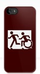 Accessible Exit Sign Project Wheelchair Wheelie Running Man Symbol Means of Egress Icon Disability Emergency Evacuation Fire Safety iPhone Case&nbsp;47