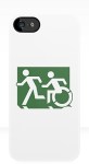 Accessible Exit Sign Project Wheelchair Wheelie Running Man Symbol Means of Egress Icon Disability Emergency Evacuation Fire Safety iPhone Case&nbsp;76