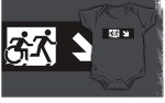 Accessible Exit Sign Project Wheelchair Wheelie Running Man Symbol Means of Egress Icon Disability Emergency Evacuation Fire Safety Kids T-shirt&nbsp;111