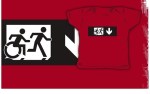 Accessible Exit Sign Project Wheelchair Wheelie Running Man Symbol Means of Egress Icon Disability Emergency Evacuation Fire Safety Kids T-shirt&nbsp;113