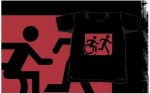 Accessible Exit Sign Project Wheelchair Wheelie Running Man Symbol Means of Egress Icon Disability Emergency Evacuation Fire Safety Kids T-shirt&nbsp;128