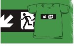 Accessible Exit Sign Project Wheelchair Wheelie Running Man Symbol Means of Egress Icon Disability Emergency Evacuation Fire Safety Kids T-shirt&nbsp;130