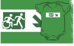 Accessible Exit Sign Project Wheelchair Wheelie Running Man Symbol Means of Egress Icon Disability Emergency Evacuation Fire Safety Kids T-shirt&nbsp;210