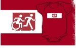 Accessible Exit Sign Project Wheelchair Wheelie Running Man Symbol Means of Egress Icon Disability Emergency Evacuation Fire Safety Kids T-shirt&nbsp;247
