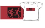 Accessible Exit Sign Project Wheelchair Wheelie Running Man Symbol Means of Egress Icon Disability Emergency Evacuation Fire Safety Kids T-shirt&nbsp;83