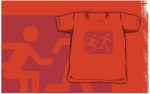 Accessible Exit Sign Project Wheelchair Wheelie Running Man Symbol Means of Egress Icon Disability Emergency Evacuation Fire Safety Kids T-shirt 85