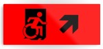 Accessible Exit Sign Project Wheelchair Wheelie Running Man Symbol Means of Egress Icon Disability Emergency Evacuation Fire Safety Metal Printed&nbsp;42