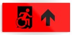 Accessible Exit Sign Project Wheelchair Wheelie Running Man Symbol Means of Egress Icon Disability Emergency Evacuation Fire Safety Metal Printed&nbsp;44