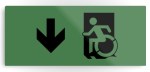 Accessible Exit Sign Project Wheelchair Wheelie Running Man Symbol Means of Egress Icon Disability Emergency Evacuation Fire Safety Metal Printed&nbsp;50