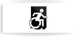 Accessible Exit Sign Project Wheelchair Wheelie Running Man Symbol Means of Egress Icon Disability Emergency Evacuation Fire Safety Metal Printed&nbsp;52