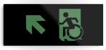Accessible Exit Sign Project Wheelchair Wheelie Running Man Symbol Means of Egress Icon Disability Emergency Evacuation Fire Safety Metal Printed&nbsp;62