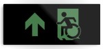 Accessible Exit Sign Project Wheelchair Wheelie Running Man Symbol Means of Egress Icon Disability Emergency Evacuation Fire Safety Metal Printed&nbsp;64