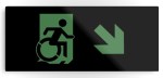 Accessible Exit Sign Project Wheelchair Wheelie Running Man Symbol Means of Egress Icon Disability Emergency Evacuation Fire Safety Metal Printed&nbsp;67