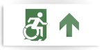 Accessible Exit Sign Project Wheelchair Wheelie Running Man Symbol Means of Egress Icon Disability Emergency Evacuation Fire Safety Metal Printed&nbsp;84