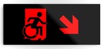 Accessible Exit Sign Project Wheelchair Wheelie Running Man Symbol Means of Egress Icon Disability Emergency Evacuation Fire Safety Metal Printed&nbsp;93