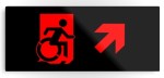 Accessible Exit Sign Project Wheelchair Wheelie Running Man Symbol Means of Egress Icon Disability Emergency Evacuation Fire Safety Metal Printed 95
