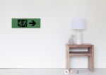 Accessible Exit Sign Project Wheelchair Wheelie Running Man Symbol Means of Egress Icon Disability Emergency Evacuation Fire Safety Poster 113