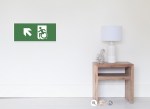 Accessible Exit Sign Project Wheelchair Wheelie Running Man Symbol Means of Egress Icon Disability Emergency Evacuation Fire Safety Poster&nbsp;116